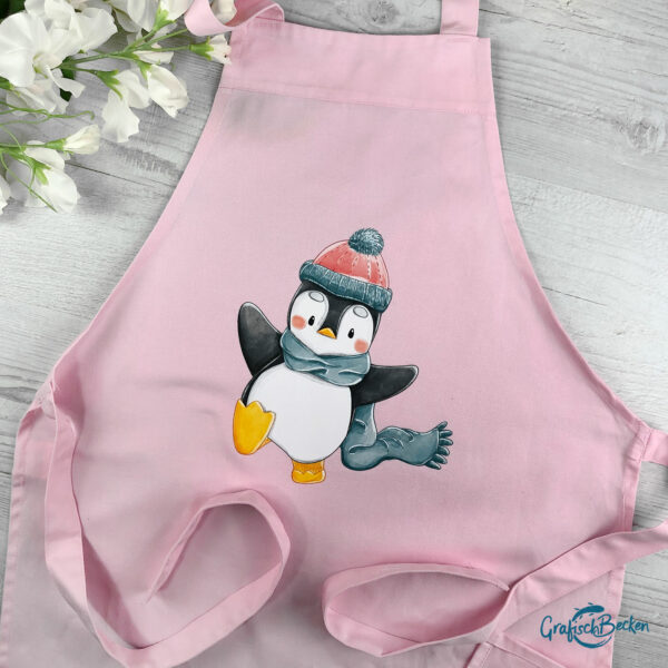 Uupsling - KINDERSCHÜRZE - rosa - Pinguin